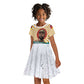 Samora Machel Kid Short Sleeve Dress Radiant Sunburst Bold Anti-Colonial Quote Mozambique Liberation - African Revolutionary Art - African Pride