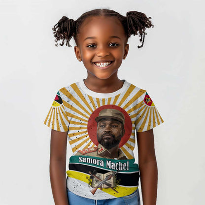 Samora Machel Kid T shirt Radiant Sunburst Bold Anti-Colonial Quote Mozambique Liberation - African Revolutionary Art - African Pride