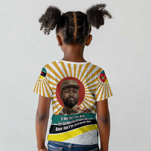 Samora Machel Kid T shirt Radiant Sunburst Bold Anti-Colonial Quote Mozambique Liberation - African Revolutionary Art - African Pride