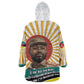 Samora Machel Kid Wearable Blanket Hoodie Radiant Sunburst Bold Anti-Colonial Quote Mozambique Liberation - African Revolutionary Art - African Pride