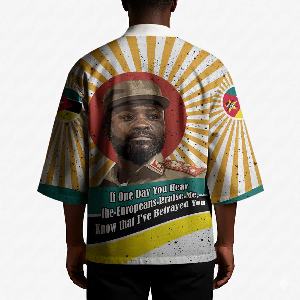 Samora Machel Kimono Radiant Sunburst Bold Anti-Colonial Quote Mozambique Liberation - African Revolutionary Art - African Pride