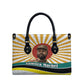 Samora Machel Leather Bag Radiant Sunburst Bold Anti-Colonial Quote Mozambique Liberation - African Revolutionary Art - African Pride