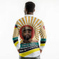 Samora Machel Long Sleeve Polo Shirt Radiant Sunburst Bold Anti-Colonial Quote Mozambique Liberation - African Revolutionary Art - African Pride