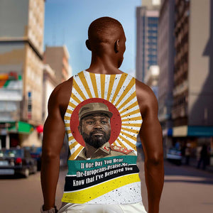 Samora Machel Men Tank Top Radiant Sunburst Bold Anti-Colonial Quote Mozambique Liberation - African Revolutionary Art - African Pride