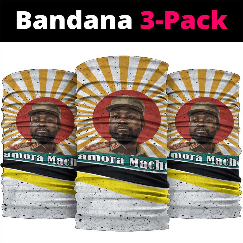 Samora Machel Neck Gaiter Radiant Sunburst Bold Anti-Colonial Quote Mozambique Liberation - African Revolutionary Art - African Pride