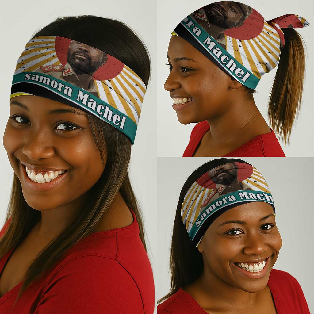 Samora Machel Neck Gaiter Radiant Sunburst Bold Anti-Colonial Quote Mozambique Liberation - African Revolutionary Art - African Pride