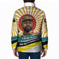 Samora Machel Padded Jacket Radiant Sunburst Bold Anti-Colonial Quote Mozambique Liberation - African Revolutionary Art - African Pride