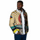 Samora Machel Padded Jacket Radiant Sunburst Bold Anti-Colonial Quote Mozambique Liberation - African Revolutionary Art - African Pride