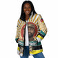 Samora Machel Padded Jacket Radiant Sunburst Bold Anti-Colonial Quote Mozambique Liberation - African Revolutionary Art - African Pride
