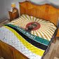 Samora Machel Quilt Radiant Sunburst Bold Anti-Colonial Quote Mozambique Liberation - African Revolutionary Art - African Pride