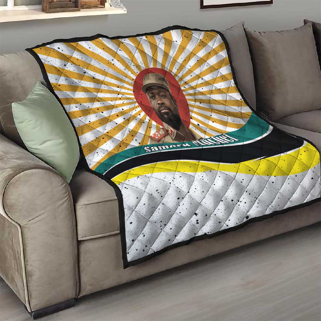 Samora Machel Quilt Radiant Sunburst Bold Anti-Colonial Quote Mozambique Liberation - African Revolutionary Art - African Pride
