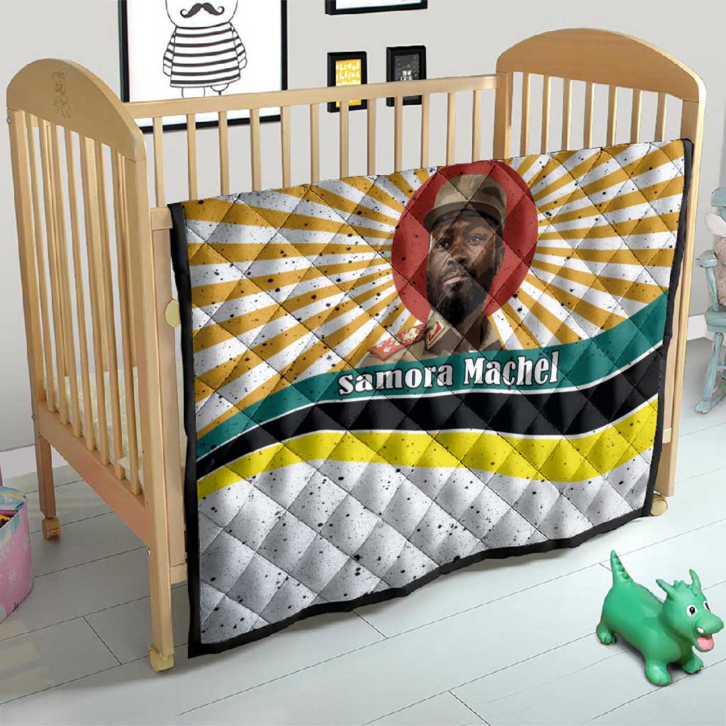 Samora Machel Quilt Radiant Sunburst Bold Anti-Colonial Quote Mozambique Liberation - African Revolutionary Art - African Pride