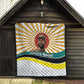 Samora Machel Quilt Radiant Sunburst Bold Anti-Colonial Quote Mozambique Liberation - African Revolutionary Art - African Pride