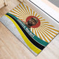 Samora Machel Rubber Doormat Radiant Sunburst Bold Anti-Colonial Quote Mozambique Liberation - African Revolutionary Art - African Pride