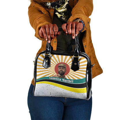 Samora Machel Shoulder Handbag Radiant Sunburst Bold Anti-Colonial Quote Mozambique Liberation - African Revolutionary Art - African Pride