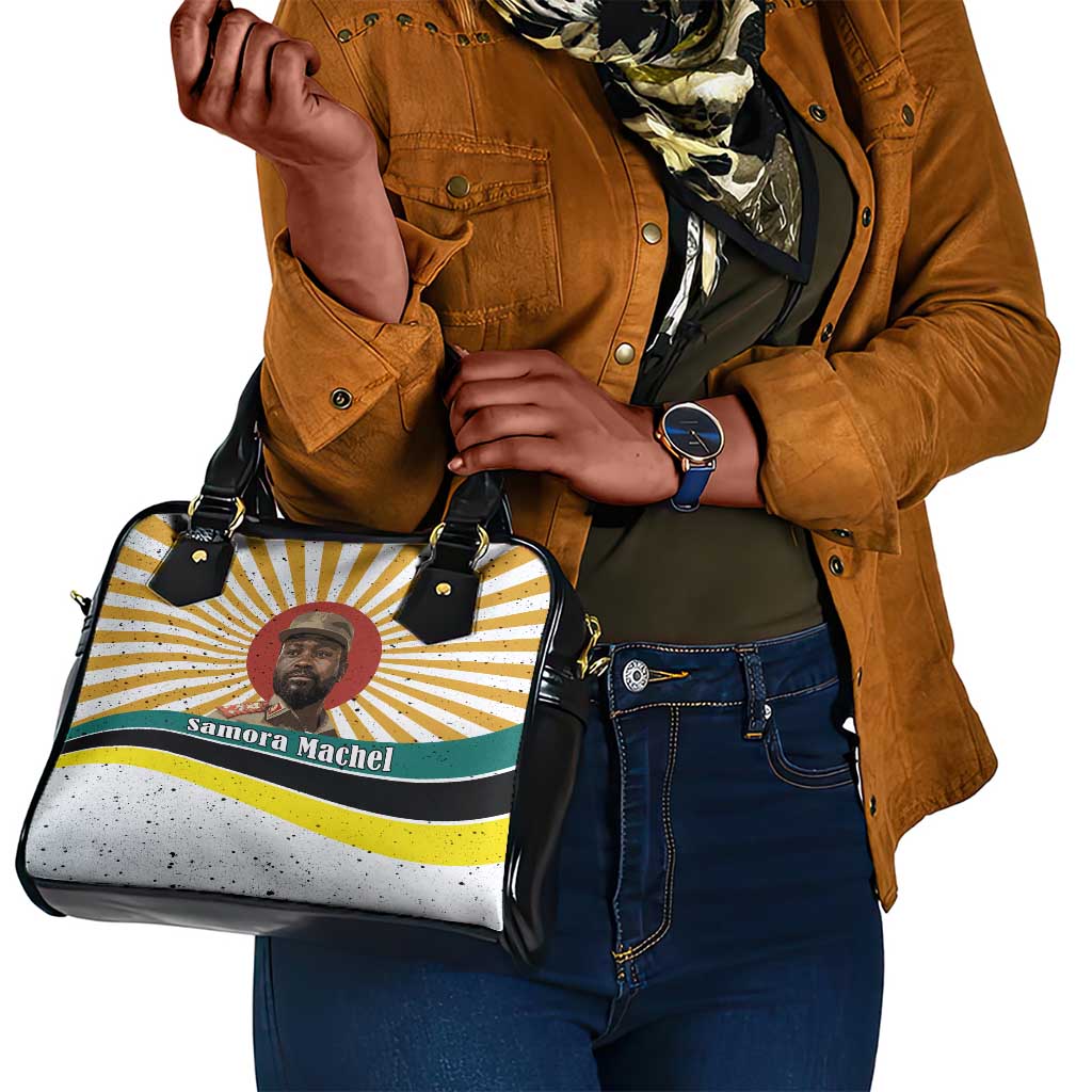 Samora Machel Shoulder Handbag Radiant Sunburst Bold Anti-Colonial Quote Mozambique Liberation - African Revolutionary Art - African Pride
