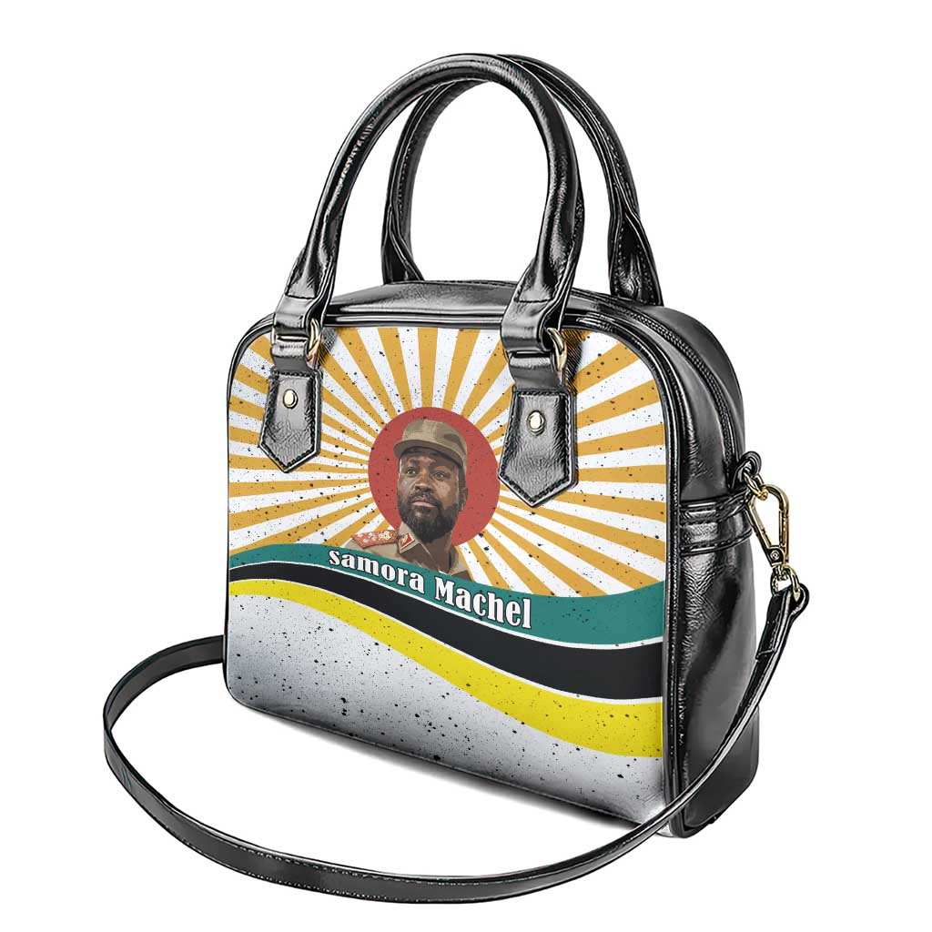 Samora Machel Shoulder Handbag Radiant Sunburst Bold Anti-Colonial Quote Mozambique Liberation - African Revolutionary Art - African Pride