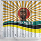Samora Machel Shower Curtain Radiant Sunburst Bold Anti-Colonial Quote Mozambique Liberation - African Revolutionary Art - African Pride