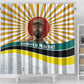 Samora Machel Shower Curtain Radiant Sunburst Bold Anti-Colonial Quote Mozambique Liberation - African Revolutionary Art - African Pride