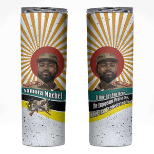 Samora Machel Skinny Tumbler Radiant Sunburst Bold Anti-Colonial Quote Mozambique Liberation - African Revolutionary Art - African Pride