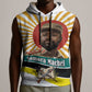 Samora Machel Sleeveless Hoodie Radiant Sunburst Bold Anti-Colonial Quote Mozambique Liberation - African Revolutionary Art - African Pride