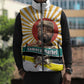 Samora Machel Sleeveless Puffer Jacket Radiant Sunburst Bold Anti-Colonial Quote Mozambique Liberation - African Revolutionary Art - African Pride