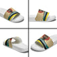 Samora Machel Slide Sandals Radiant Sunburst Bold Anti-Colonial Quote Mozambique Liberation - African Revolutionary Art - African Pride