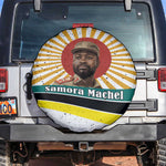 Samora Machel Spare Tire Cover Radiant Sunburst Bold Anti-Colonial Quote Mozambique Liberation - African Revolutionary Art - African Pride