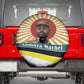 Samora Machel Spare Tire Cover Radiant Sunburst Bold Anti-Colonial Quote Mozambique Liberation - African Revolutionary Art - African Pride