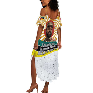 Samora Machel Summer Maxi Dress Radiant Sunburst Bold Anti-Colonial Quote Mozambique Liberation - African Revolutionary Art - African Pride