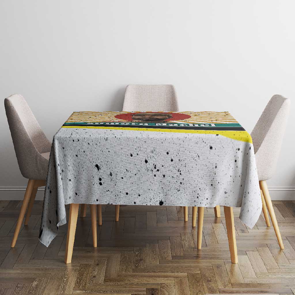 Samora Machel Tablecloth Radiant Sunburst Bold Anti-Colonial Quote Mozambique Liberation - African Revolutionary Art - African Pride