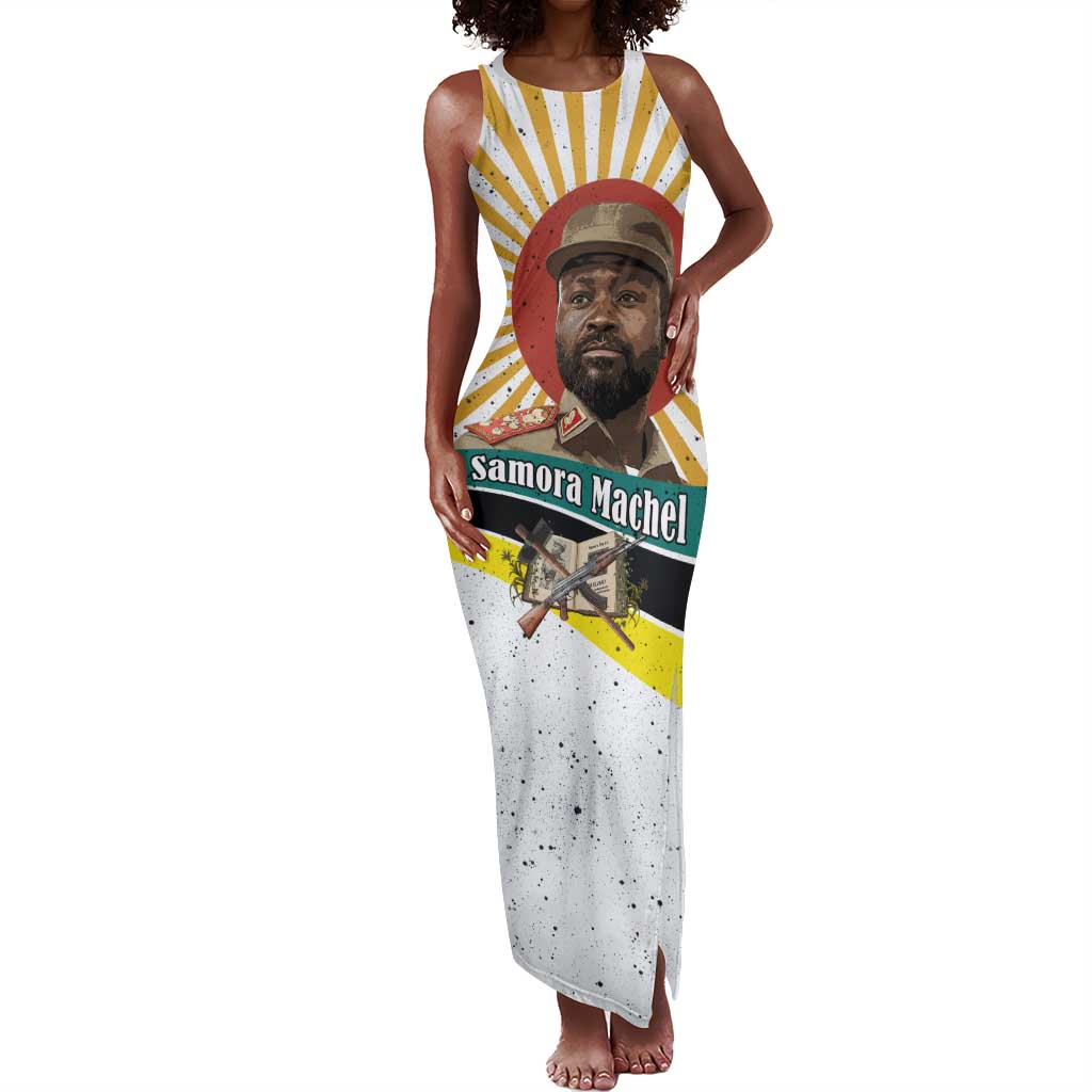 Samora Machel Tank Maxi Dress Radiant Sunburst Bold Anti-Colonial Quote Mozambique Liberation - African Revolutionary Art - African Pride