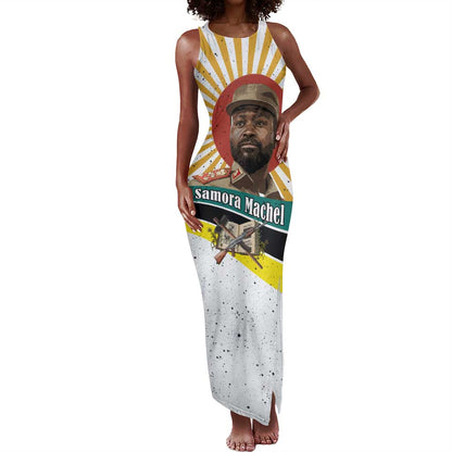 Samora Machel Tank Maxi Dress Radiant Sunburst Bold Anti-Colonial Quote Mozambique Liberation - African Revolutionary Art - African Pride