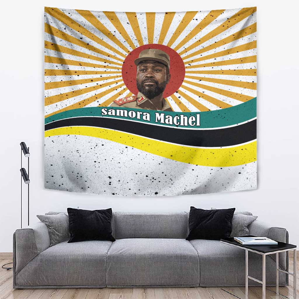 Samora Machel Tapestry Radiant Sunburst Bold Anti-Colonial Quote Mozambique Liberation - African Revolutionary Art - African Pride