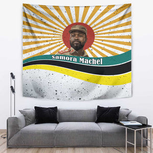 Samora Machel Tapestry Radiant Sunburst Bold Anti-Colonial Quote Mozambique Liberation - African Revolutionary Art - African Pride