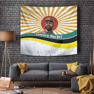 Samora Machel Tapestry Radiant Sunburst Bold Anti-Colonial Quote Mozambique Liberation - African Revolutionary Art - African Pride