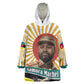 Samora Machel Wearable Blanket Hoodie Radiant Sunburst Bold Anti-Colonial Quote Mozambique Liberation - African Revolutionary Art - African Pride