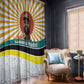 Samora Machel Window Curtain Radiant Sunburst Bold Anti-Colonial Quote Mozambique Liberation - African Revolutionary Art - African Pride