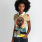 Samora Machel Women Polo Shirt Radiant Sunburst Bold Anti-Colonial Quote Mozambique Liberation - African Revolutionary Art - African Pride