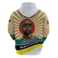 Samora Machel Zip Hoodie Radiant Sunburst Bold Anti-Colonial Quote Mozambique Liberation - African Revolutionary Art - African Pride