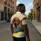 Samora Machel Zipper Polo Shirt Radiant Sunburst Bold Anti-Colonial Quote Mozambique Liberation - African Revolutionary Art - African Pride