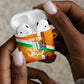 Personalized Ivory Coast Football AirPods Case Elephant Mascot Flag - Comic Style Graphic