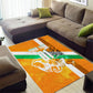 Personalized Ivory Coast Football Area Rug Elephant Mascot Flag - Comic Style Graphic