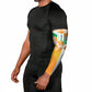 Personalized Ivory Coast Football Arm Sleeves Elephant Mascot Flag - Comic Style Graphic