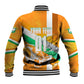 Personalized Ivory Coast Football Baseball Jacket Elephant Mascot Flag - Comic Style Graphic