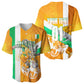 Personalized Ivory Coast Football Baseball Jersey Elephant Mascot Flag - Comic Style Graphic