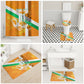 Personalized Ivory Coast Football Bathroom Set Elephant Mascot Flag - Comic Style Graphic