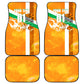 Personalized Ivory Coast Football Car Mats Elephant Mascot Flag - Comic Style Graphic