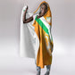 Personalized Ivory Coast Football Hooded Blanket Elephant Mascot Flag - Comic Style Graphic