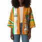 Personalized Ivory Coast Football Kimono Elephant Mascot Flag - Comic Style Graphic